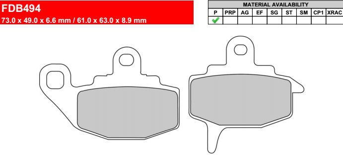 Motorkerékpár fékbetét Ferodo FDB494