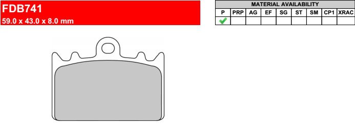 Motorkerékpár fékbetét Ferodo FDB741