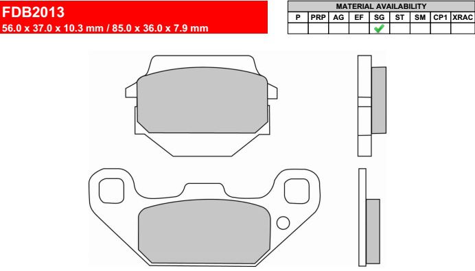 Motorkerékpár fékbetét Ferodo FDB2013SG