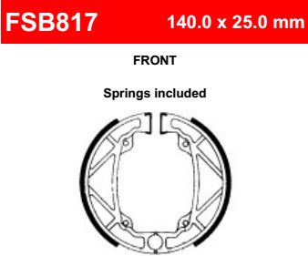 Motorkerékpár fékpofa Ferodo FSB817