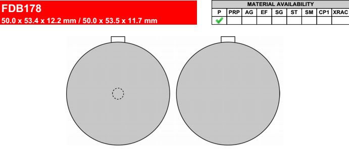 Motorkerékpár fékbetét Ferodo FDB178