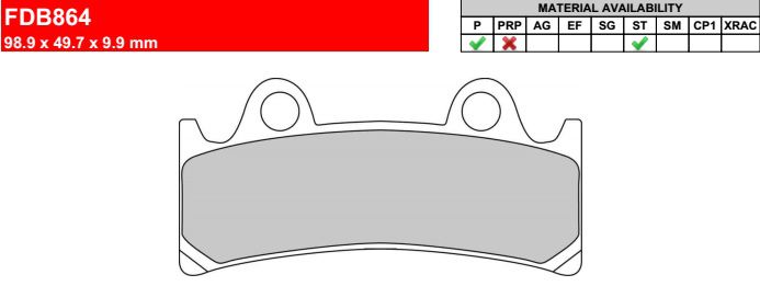 Motorkerékpár fékbetét Ferodo FDB864ST