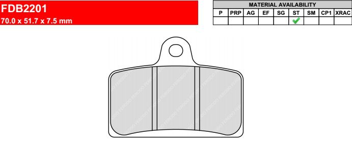 Motorkerékpár fékbetét Ferodo FDB2201