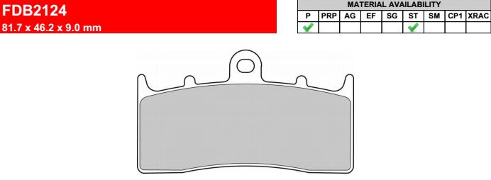 Motorkerékpár fékbetét Ferodo FDB2124P