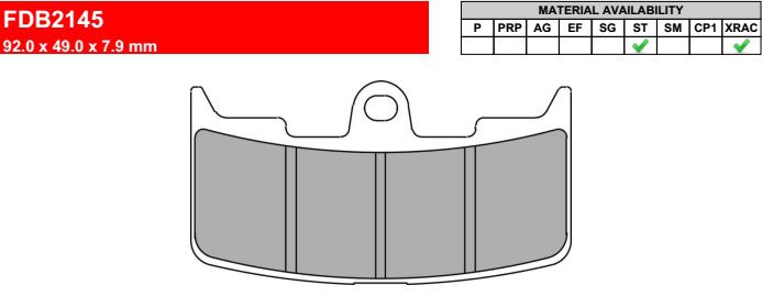 Motorkerékpár fékbetét Ferodo FDB2145