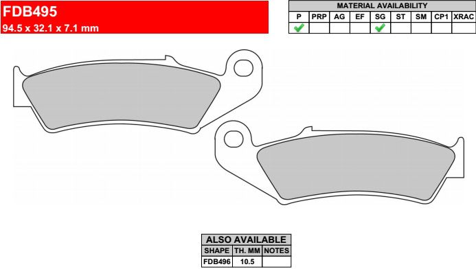 Motorkerékpár fékbetét Ferodo FDB495P