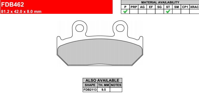 Motorkerékpár fékbetét Ferodo FDB462P