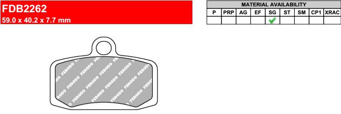 Motorkerékpár fékbetét Ferodo FDB2262