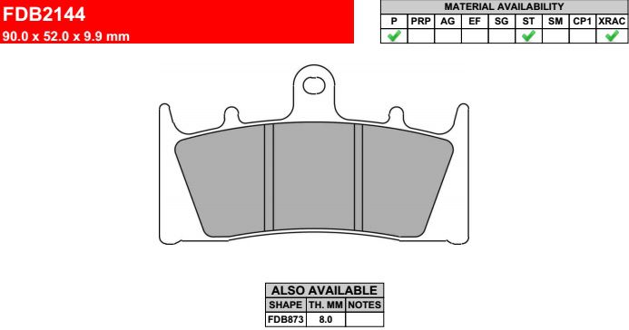 Motorkerékpár fékbetét Ferodo FDB2144P