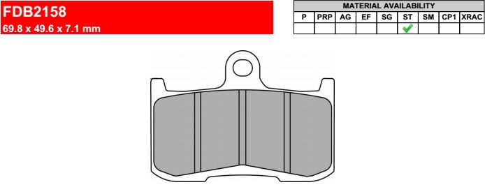 Motorkerékpár fékbetét Ferodo FDB2158