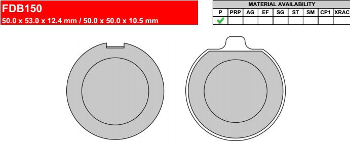 Motorkerékpár fékbetét Ferodo FDB150P