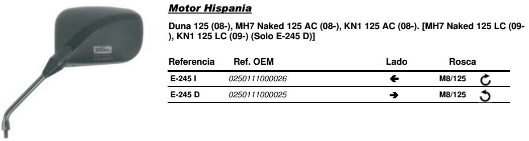 Visszapillantó tükör jobb oldali Vicma VIC-E245D