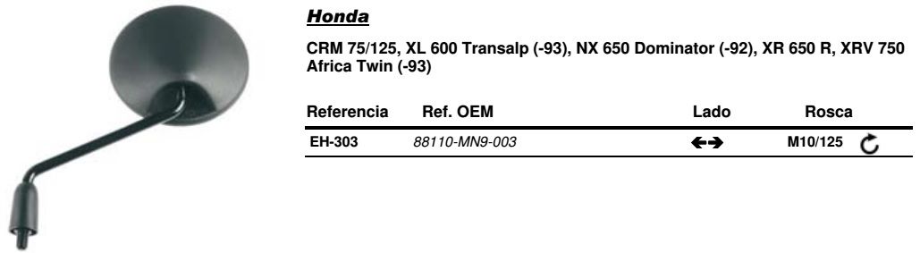 Visszapillantó tükör jobb oldali Vicma VIC-EH303