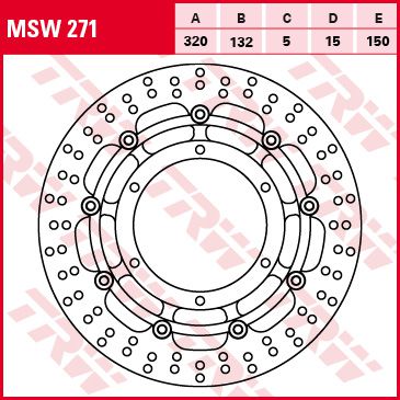 Féktárcsa úszóágyas MSW271