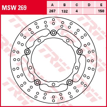 Féktárcsa úszóágyas MSW269