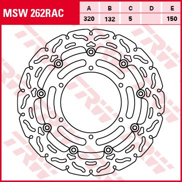 Féktárcsa úszóágyas Racing MSW262RAC