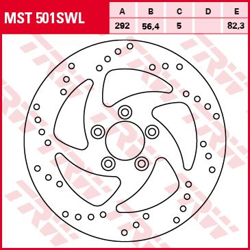 Féktárcsa MST501SWL