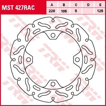 Féktárcsa Racing MST427RAC