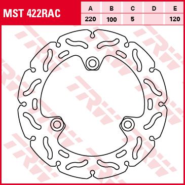 Féktárcsa Racing MST422RAC