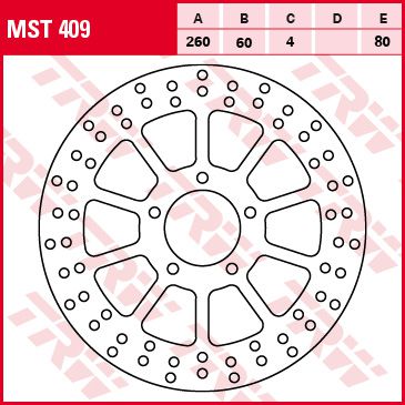 Féktárcsa MST409