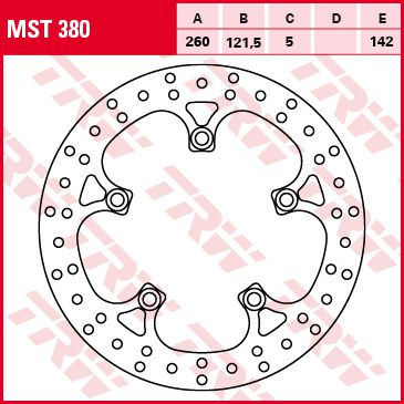 Féktárcsa MST380