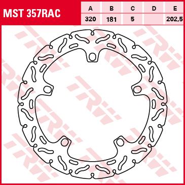 Féktárcsa Racing MST357RAC
