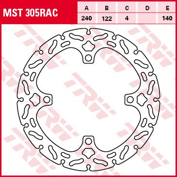 Féktárcsa Racing MST305RAC