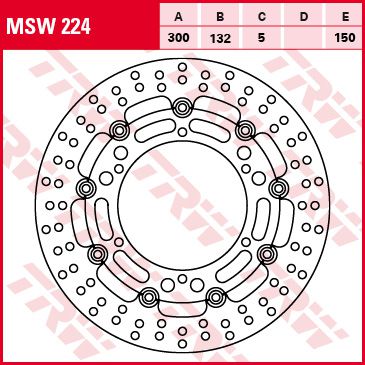 Féktárcsa úszóágyas MSW224