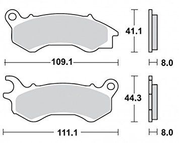 Motorkerékpár fékbetét Trw-Lucas MCB833
