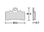 Motorkerékpár fékbetét Trw-Lucas MCB834