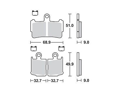 Motorkerékpár fékbetét Trw-Lucas MCB828SV