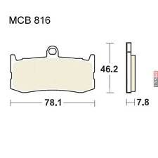Motorkerékpár fékbetét Trw-Lucas MCB816SV