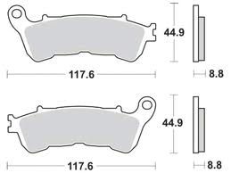 Motorkerékpár fékbetét Trw-Lucas MCB776