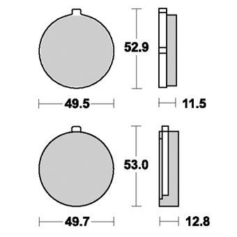 Motorkerékpár fékbetét Trw-Lucas MCB72