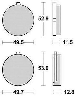 Motorkerékpár fékbetét Trw-Lucas MCB70