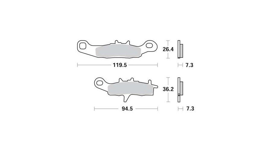 Motorkerékpár fékbetét Trw-Lucas MCB697SI