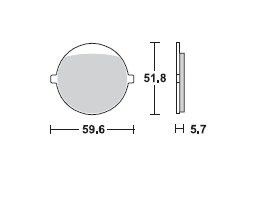Motorkerékpár fékbetét Trw-Lucas MCB676