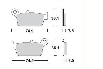 Motorkerékpár fékbetét Trw-Lucas MCB650