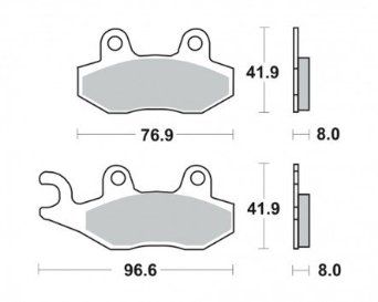 Motorkerékpár fékbetét Trw-Lucas MCB582SRM