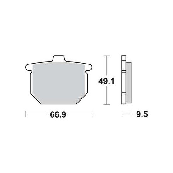 Motorkerékpár fékbetét Trw-Lucas MCB54