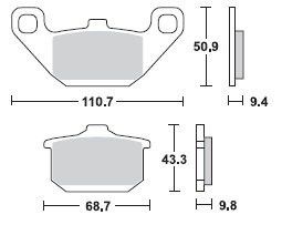 Motorkerékpár fékbetét Trw-Lucas MCB532SI