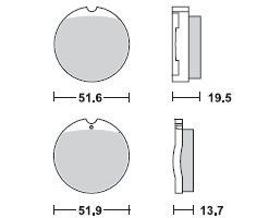 Motorkerékpár fékbetét Trw-Lucas MCB35