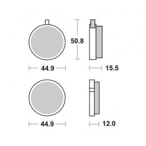 Motorkerékpár fékbetét Trw-Lucas MCB14