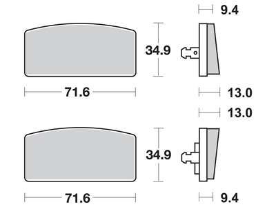 Motorkerékpár fékbetét Trw-Lucas MCB17