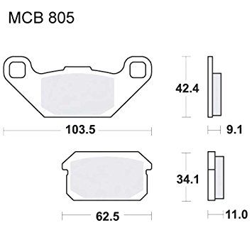Motorkerékpár fékbetét Trw-Lucas MCB805SI