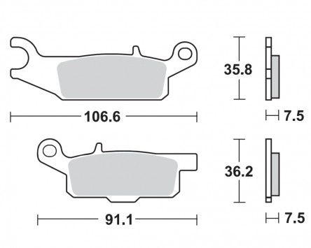 Motorkerékpár fékbetét Trw-Lucas MCB802SI