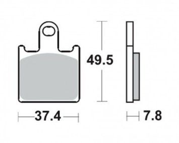 Motorkerékpár fékbetét Trw-Lucas MCB789SV