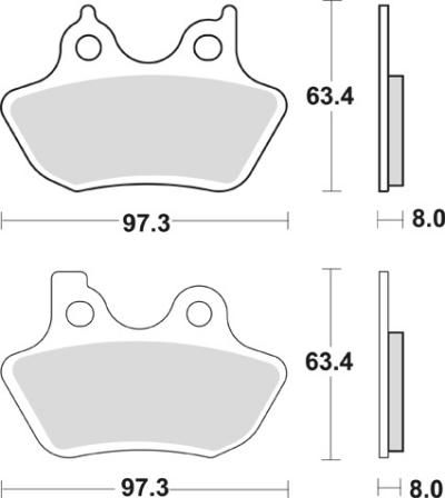 Motorkerékpár fékbetét Trw-Lucas MCB777