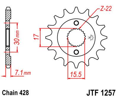 JT első lánckerék JTF1257-15