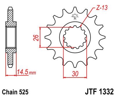 JT első lánckerék JTF1332-16